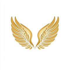 Obraz premium Golden Angel Wings Design, Elegant Symbol of Freedom and Faith