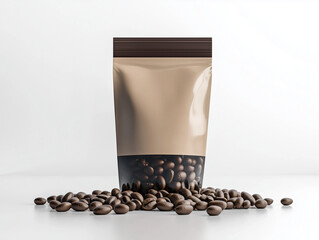 coffee beans in a plastic bag