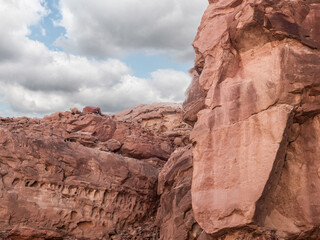 Indescribable  splendor of mountains in the Red Canyon Nature Reserve near Eilat city in the...
