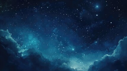 Fototapeta premium summer night sky watercolor background