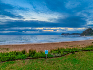 Aerial Sunrise at the Seaside in Malua Bay