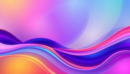 Obraz premium Abstract wavy background featuring a mix of bright and vibrant multi-colored hues