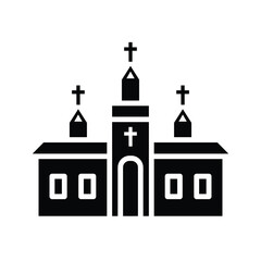 high quality modern church icon  with minimalist design for digital and print projects