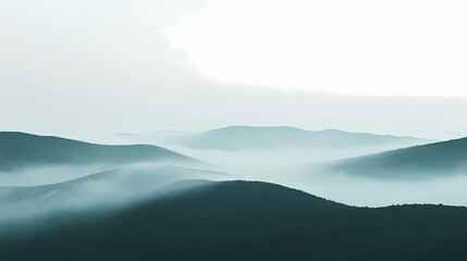 Fototapeta premium Thick rolling fog with a layered texture