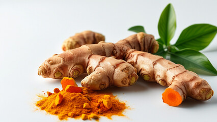 Turmeric root and powder