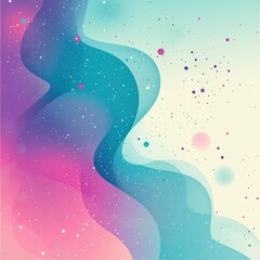 Fototapeta premium Colorful, abstract background with a blue wave and pink and purple swirls