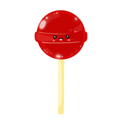 Adorable Red lollipop  illustration