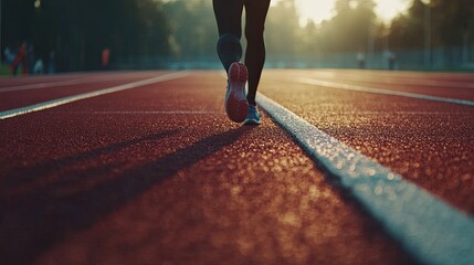 Golden Hour on the Crimson Track: Autumn's Embrace at the Academic Grounds