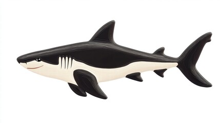 Obraz premium Cute Cartoon Shark Illustration