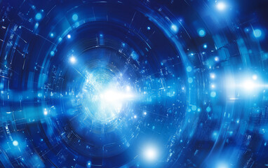 Obraz premium abstract blue technology background