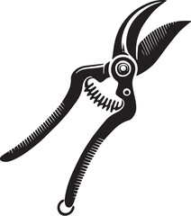 Pruning Shears Silhouette Vector Illustration - Perfect for Gardening and Design Projects

