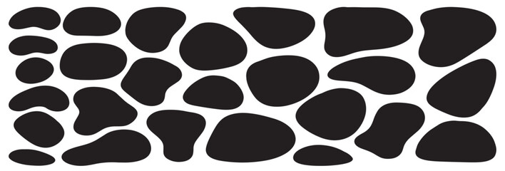 organic blob blot random blob organic geometric round pattern isolated white background random blotc