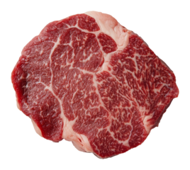 Raw marbled beef steak close-up, culinary concept