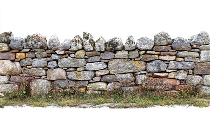 Old Stone Wall with Grass