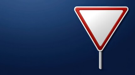 Vibrant red and white traffic sign against a clear blue sky, symbol of road safety travel guidance