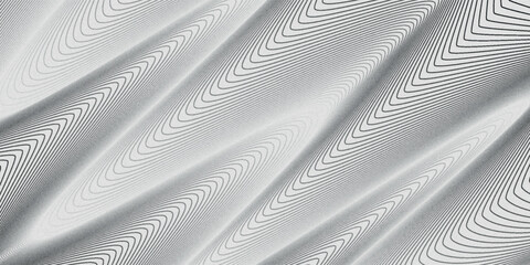 Abstract white and grey gradient circle background with halftone dots decoration.