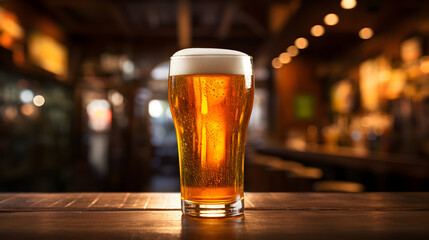 Exquisite Czech Beer in Classic Pub Setting: A Testament to Brewing Tradition