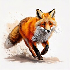 Fototapeta premium Majestic Fox in a Minimalist Art Style