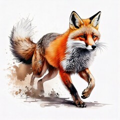 Obraz premium Majestic Fox in a Minimalist Art Style