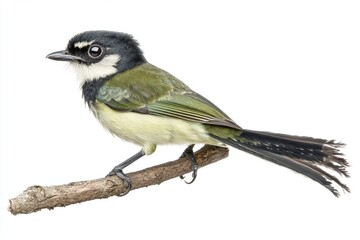 Naklejka premium Green-backed Tityra perched on a branch