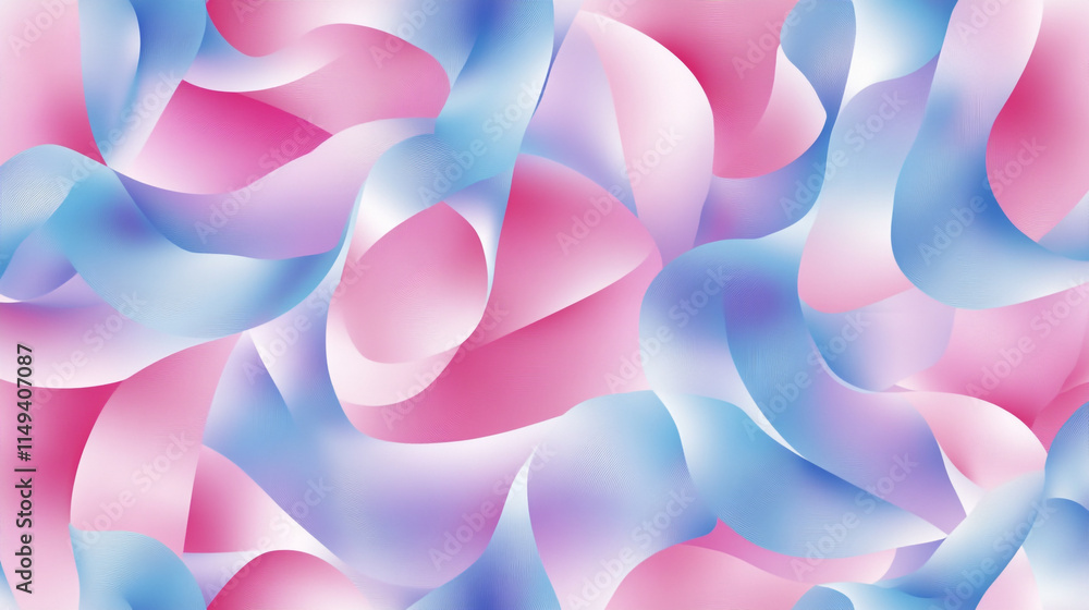 Poster colorful abstract waves create a vibrant and flowing pattern with shades of pink and blue in a smoot