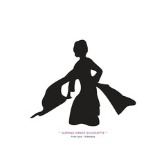 silhouette jaipong dance