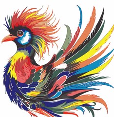 Fototapeta premium Colorful bird illustration