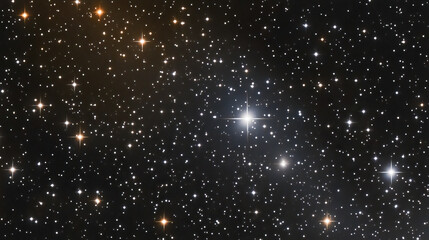Brilliant stars shining in the vast night sky