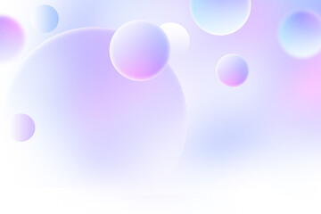 Abstract geometric circle background gradient soft light pastel purple blue bokeh for Graphic business technology digital design illustration web template background backdrop wallpaper bubbles sphere
