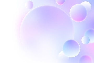 Abstract geometric circle background gradient soft light pastel purple blue bokeh for Graphic business technology digital design illustration web template background backdrop wallpaper bubbles sphere