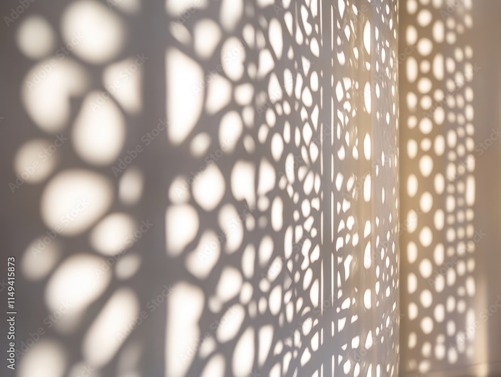 Leinwandbilder light and shadow patterns cast by decorative window.