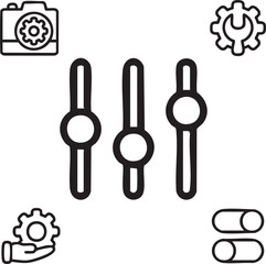 Settings vector|Settings menu|Operation vector|Web settings vector|Technical vector|Mobile settings vector design icon symbol