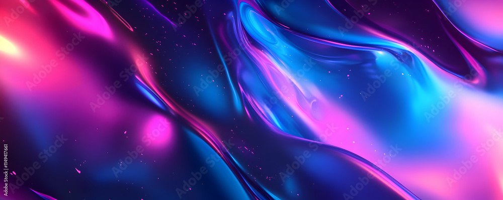 Poster abstract fluid design with vibrant colors and smooth textures.