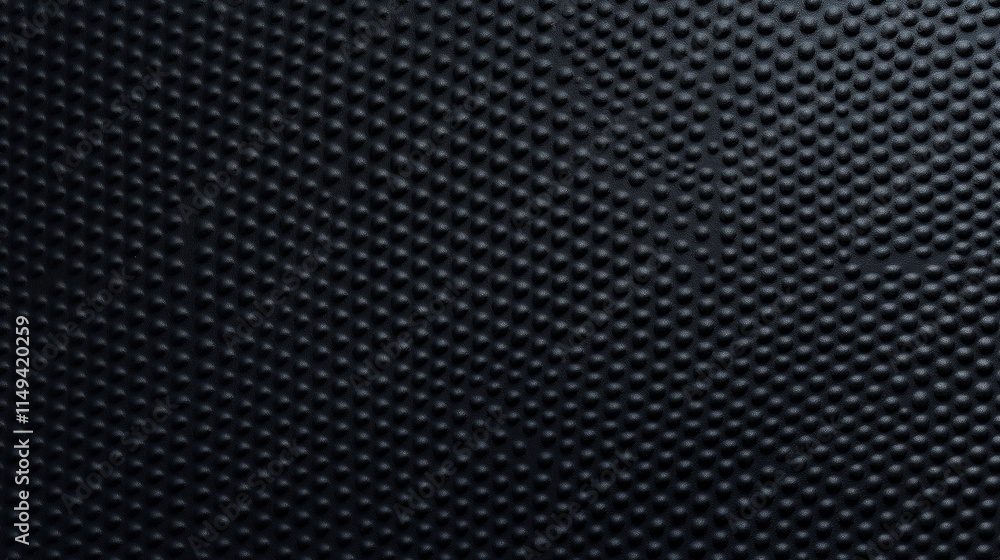 Poster dark black background with textured surface. closeup view shows unique pattern of small round bumps.