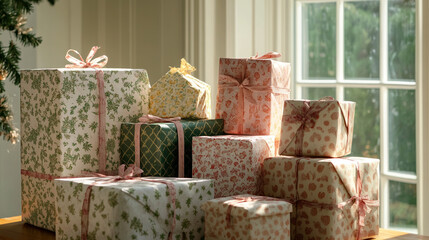 Christmas Gifts Holiday Presents Festive Wrapping Decor Celebration