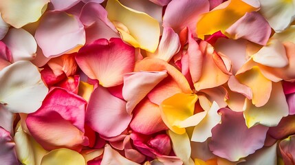 Obraz premium Colorful Petals Arrangement Creating a Vibrant Floral Background