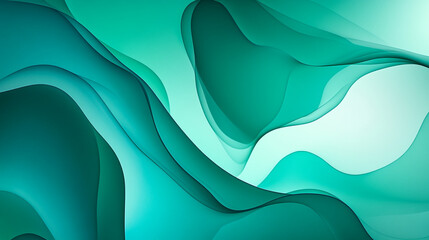 Fototapeta premium Abstract waves create a soothing turquoise pattern ideal for modern design projects and art backgrounds