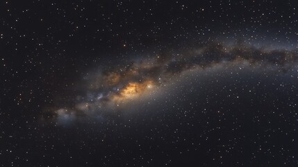 Obraz premium Nighttime snapshot of the Milky Way galaxy with a long exposure. Generative Ai