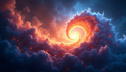 Obraz premium Abstract View of the Genesis of the Universe