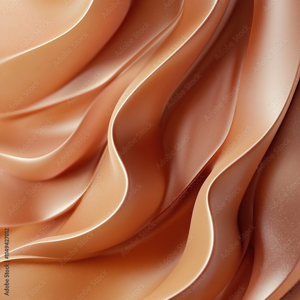 Poster abstract brown waves flowing seamlessly in elegant design, creating a luxurious and sophisticated te