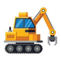 vector mechanical loader on white background