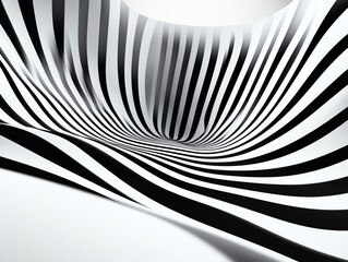 Simple blackandwhite abstract lines forming geometric shapes, modern design