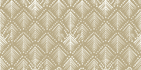Elegant cream and beige patterned design featuring minimalist leaf motifs.