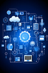Illustration of Cloud Computing Technology and Services in Computer Science