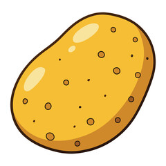 potato on white background