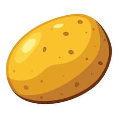 potato on white background