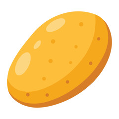 potato on white background