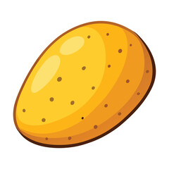 potato on white background