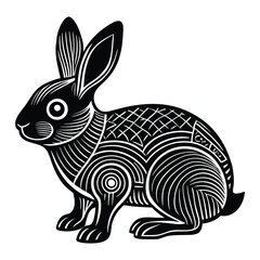 rabbit illustration cute simple thick