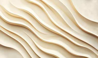 Obraz premium Abstract wavy texture in soft beige tones, creating a sense of depth and movement.